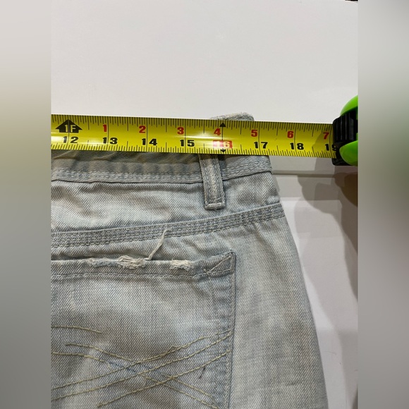 Aeropostale‎ Vintage 90s Y2K Distressed Denim Micro Mini Skirt Sz. 9/10 - Picture 4 of 8